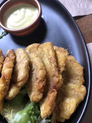 Green plantains  at Temple Natura in Mallorca