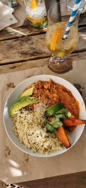 The chili was great, a bit spicy 👌🏻 at Temple Natura in Mallorca