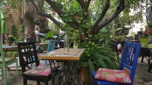 Idyllic lunch venue at Temple Natura in Mallorca