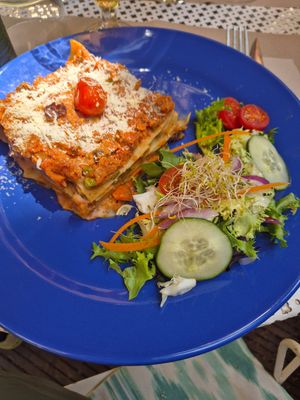 Plato del Chef - Lasagna at Temple Natura in Mallorca