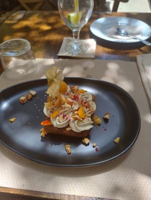 Carrot cake at Temple Natura in Mallorca