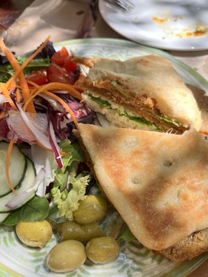 Seitan sandwichh  at Temple Natura in Mallorca