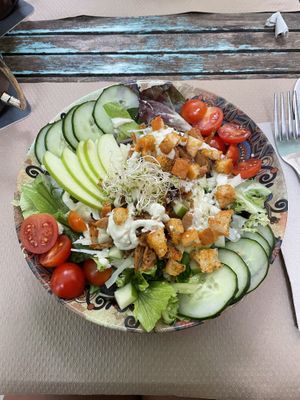 Cesar salad  at Temple Natura in Mallorca