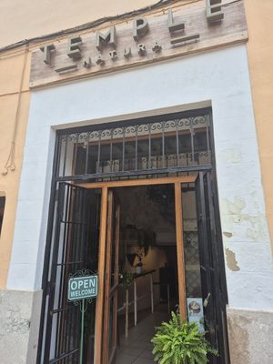 entrance. We nearly missed it at Temple Natura in Mallorca