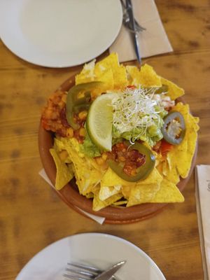 Nachos at Temple Natura in Mallorca