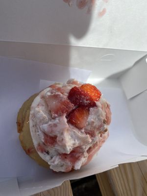 My strawberry shortcake donut   at Get Caked Donuts in Summerside