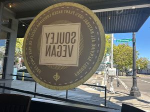 View from inside at the new location   at Souley Vegan in Oakland