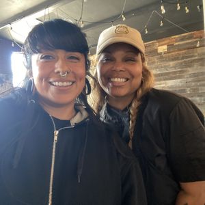 Post-Meal Selfie with THEE Chef & Owner Tamearra Dyson 💕💕💕🌱 They Will Be Having a Book Coming Out Soon!   at Souley Vegan in Oakland