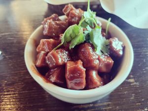 BBQ tofu at Souley Vegan in Oakland