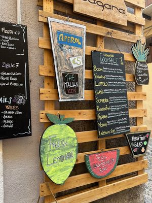 Options  at Zagara Juice Bar in Cefalu