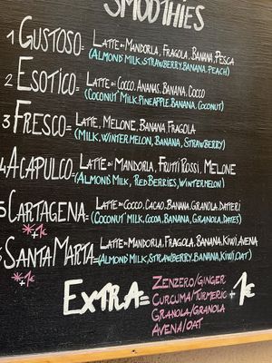 Smoothies  at Zagara Juice Bar in Cefalu