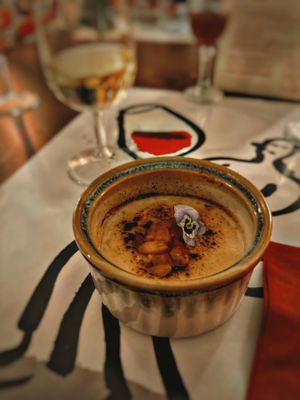 Lacto fermented peach creme brule  at Pan Kitchen - Pop Up  in Istanbul