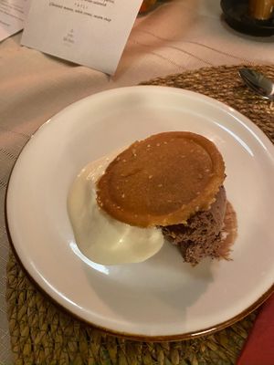 Tahini and chocolate cream, sesame snap at Pan Kitchen - Pop Up  in Istanbul