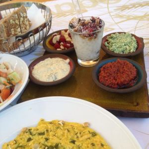 Big vegan breakfast at Cafe Louise - Ramat Aviv in Tel Aviv