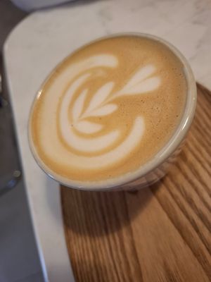Cappuccino (oat milk) at Restaurante Florinda Collective in Sevilla