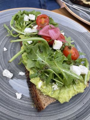 Avocado toast   at Plazores Café & Bar in Diez