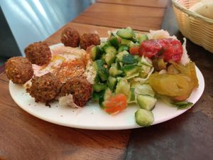 Falafel Plate at Orgasmic in Byron Bay