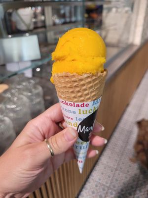 cONES NOT VEGAN (hubby’s)   at Mein Beck in Naturno