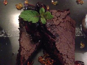 The BEST brownies. at Vivo Bar and Grill in Palm Cove