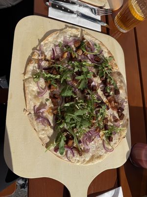 Falmmkuchen Elsässer Art vegan   at Belle Epoque - Bistro + Cafe in Ehrwald