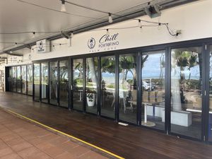 Not looking too close to reopening with boxes inside. Hopefully they reopen soon   at Chill At Portofino in Palm Cove