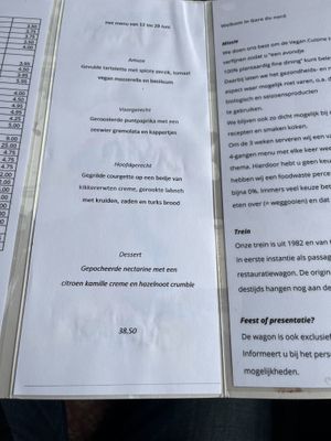 Menu 1  at Gare du Nord in Rotterdam