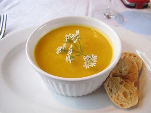 Spicy Sweet Potato Soup at Gare du Nord in Rotterdam