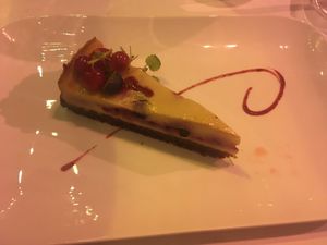 Blueberry cheese cake at Gare du Nord in Rotterdam