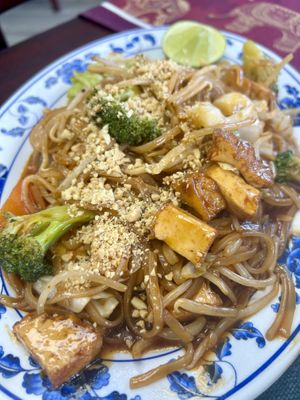 Pad Thai $17  at Vegan Thai Way in Pacific Grove