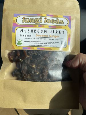 Fungi Foods - Sesame Ginger Mushroom Jerky  at Cafe Jolie in Alameda