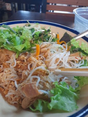 My take away vegan noodles at home at Quán Chay Kinh Moi in Ho Chi Minh City