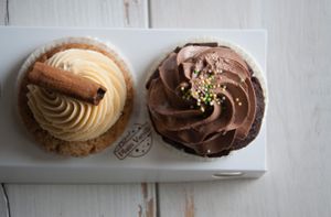 Vegan Cupcakes from Plain Vanilla at Plain Vanilla Bakery and Cafe in Linz