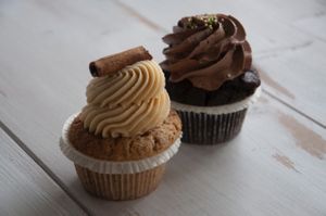 vegan cupcakes from plain vanilla, linz at Plain Vanilla Bakery and Cafe in Linz