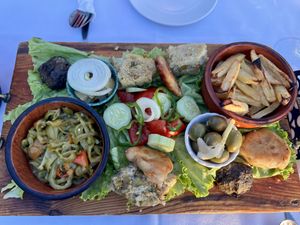 Vegan platter for two   at Rooms & Restaurant EMILIANO - Castle of Kruje in Kruje