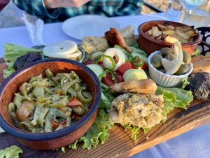 Vegan platter for two   at Rooms & Restaurant EMILIANO - Castle of Kruje in Kruje