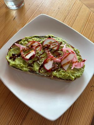 Avocado toastt  at Tiny's Coffee Bar in Gary