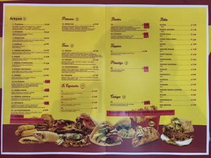 Menù principale con opzioni vegane e vegetariane (chiedere per novità e piatti del giorno)   at vamoss in Campania