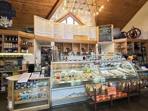 Interior deli case  at Our Daily Bread Deli in Chatham