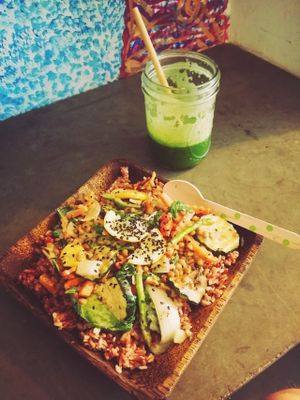 delicious dish and spicy juice at The Blissful Carrot in Macau