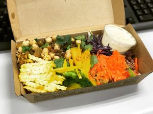 Cashew curry dream salad at The Blissful Carrot in Macau