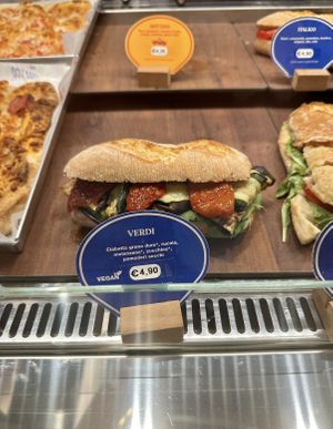 Vegan sandwich  at bar italico in Toscana