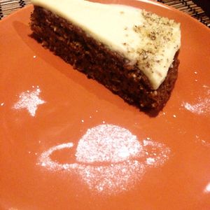carrot cake  at Kozmosz Vegan Etterem in Budapest