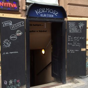 Entrance  at Kozmosz Vegan Etterem in Budapest