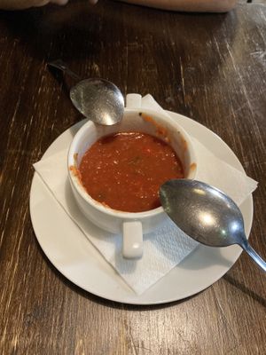 We started before remembering to take a photo…   at Kozmosz Vegan Etterem in Budapest