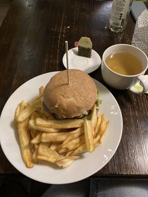 Bean Burger   at Kozmosz Vegan Etterem in Budapest
