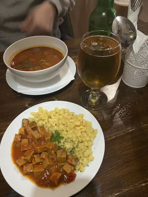   at Kozmosz Vegan Etterem in Budapest