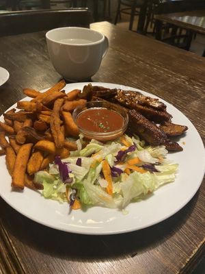   at Kozmosz Vegan Etterem in Budapest