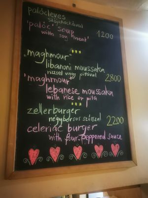  at Kozmosz Vegan Etterem in Budapest