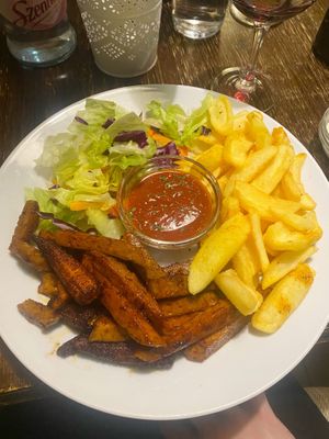   at Kozmosz Vegan Etterem in Budapest