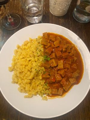   at Kozmosz Vegan Etterem in Budapest